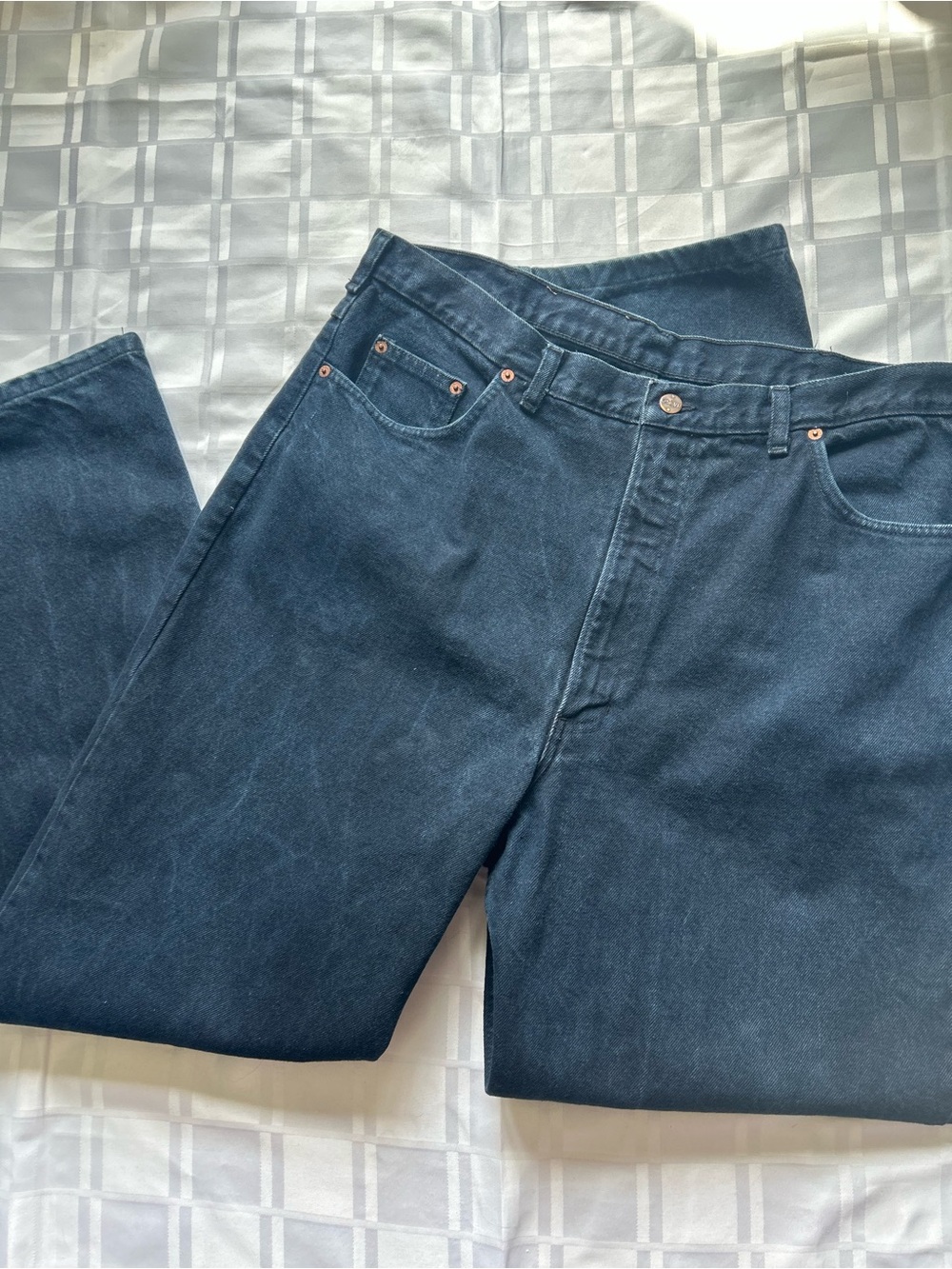 Basso Dark Wash Vintage Classic Straight Leg Jeans